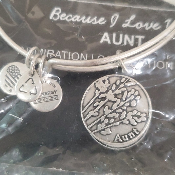 Alex and Ani Aunt bracelet new sealed silver tone - Picture 2 of 3